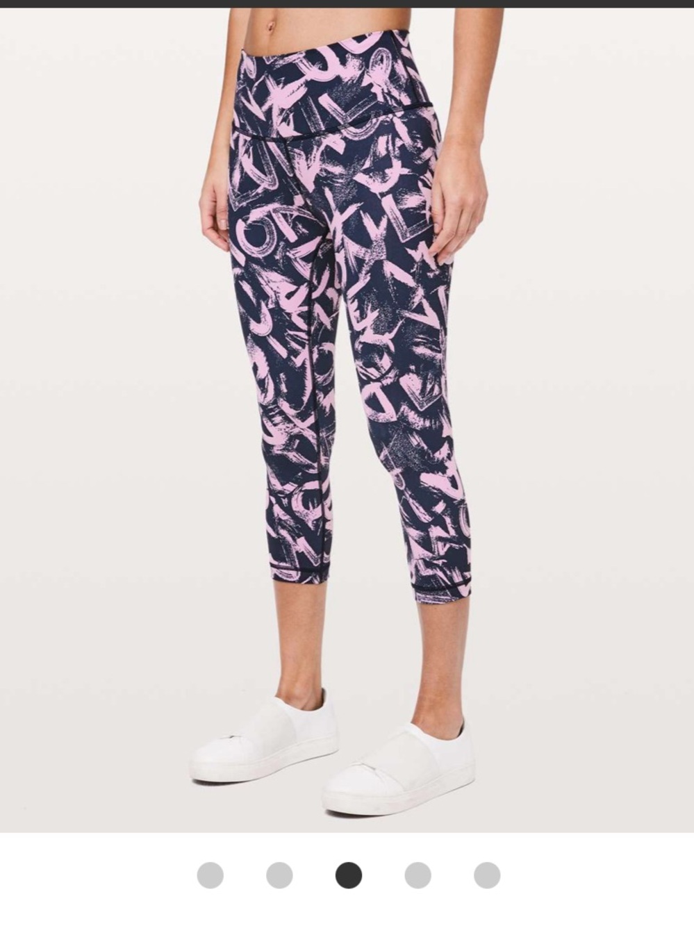 lululemon athletica Wunder Under Crop 21” Abstract High-Rise Capri, sz 8